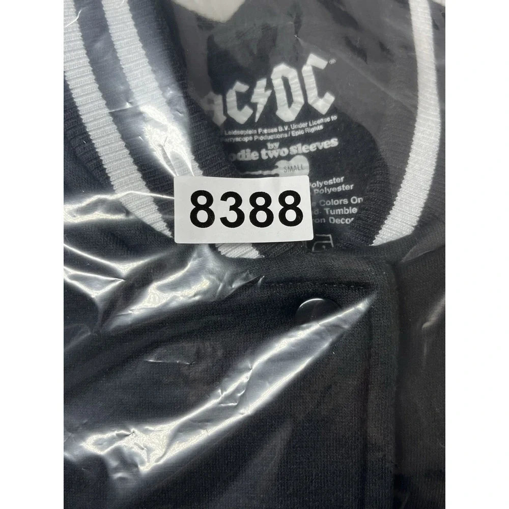 AC/DC High Voltage Graphic Bomber Varsity Jacket Size Small Colorblock Snap Up - Picture 15 of 15